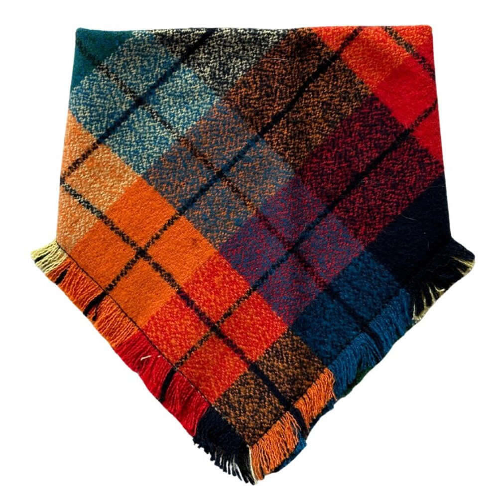 Autumn Rainbow Dog Bandana |  Lets Get Cozy Snap On Pet Cat Accessory | Size XS